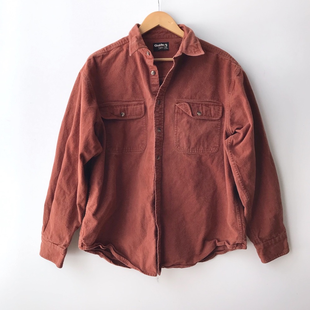 Guide Series Chamois Thick Burnt Orange Shirt
